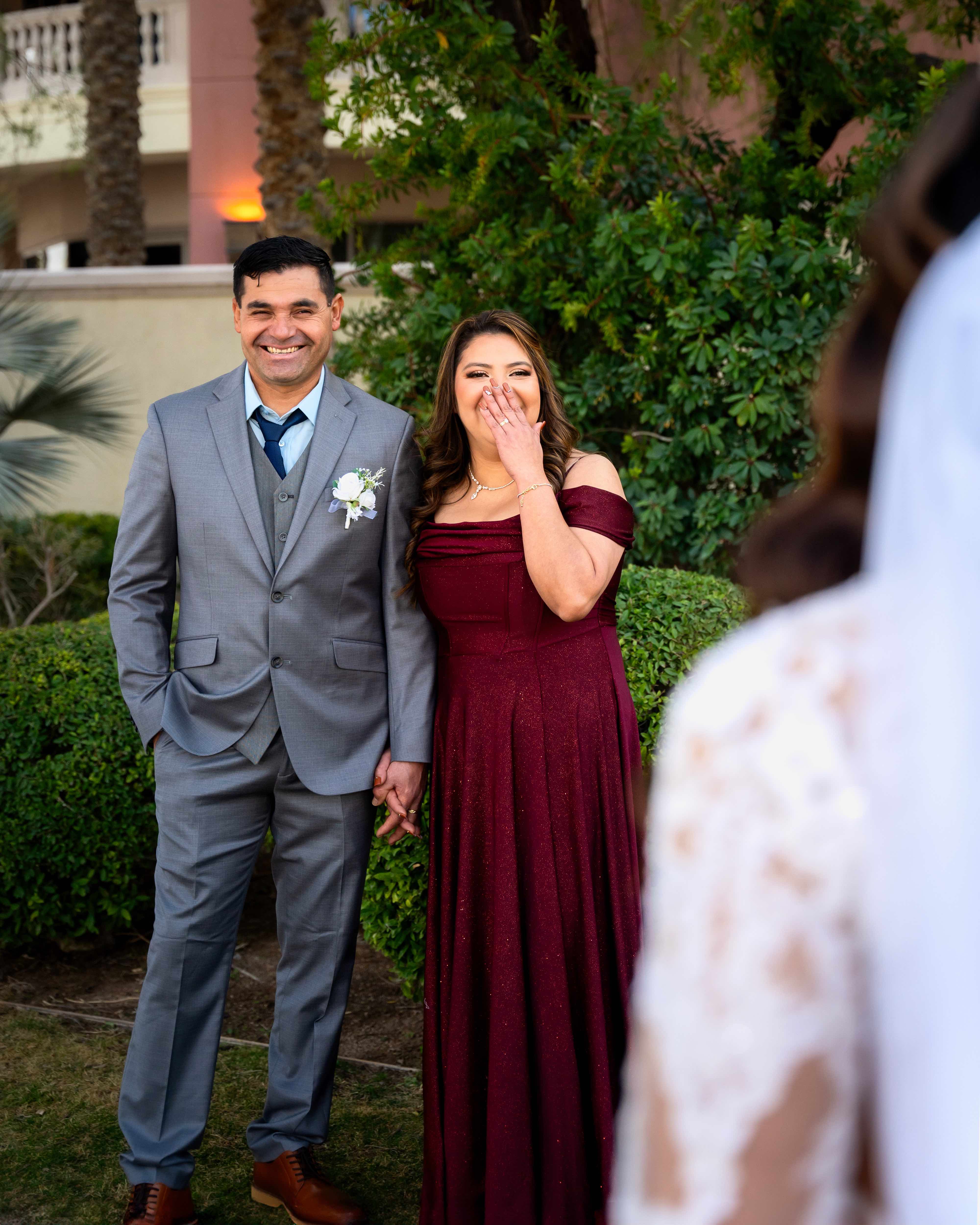 Wedding guests reaction